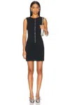 Sandy Liang Womens Black Serrano Button-down Knitted Mini Dress In Black