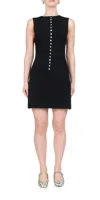Sandy Liang Womens Black Serrano Button-down Knitted Mini Dress In Black