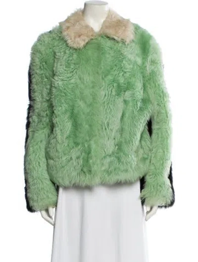 Pre-owned Sandy Liang Shearling Faux Fur Jacket