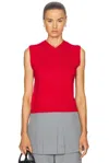 Sandy Liang Shrunken Vest In Red