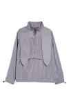 Sandy Liang Womens Grey Siena Hooded Woven Track Jacket In Multi
