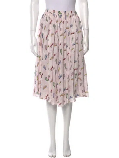 Pre-owned Sandy Liang Silk Knee-length Skirt In Pink