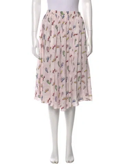 Pre-owned Sandy Liang Silk Knee-length Skirt In Pink