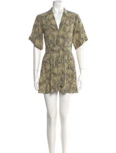 Pre-owned Sandy Liang Silk Mini Dress In Black