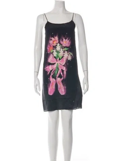 Pre-owned Sandy Liang Silk Mini Dress W/ Tags In Multicolor