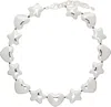Sandy Liang Beans Collar Necklace In Silver
