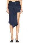 Sandy Liang Skar Skirt In Navy