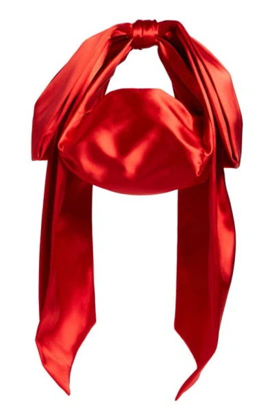 Sandy Liang Small Regalo Satin Handbag In Red