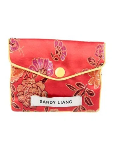 Pre-owned Sandy Liang Snap Cosmetic Bag In Red