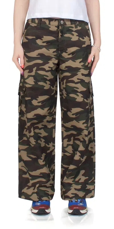 Sandy Liang Sorano Pant In Camouflage In Green