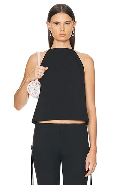Sandy Liang South Apron Top In Black
