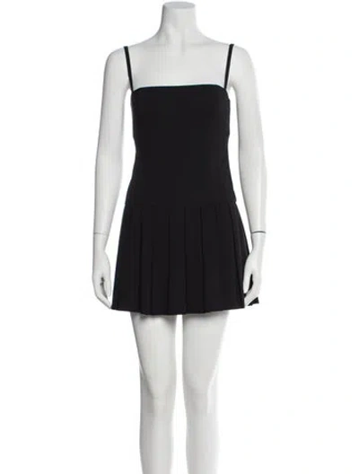 Pre-owned Sandy Liang Square Neckline Mini Dress W/ Tags In Gray