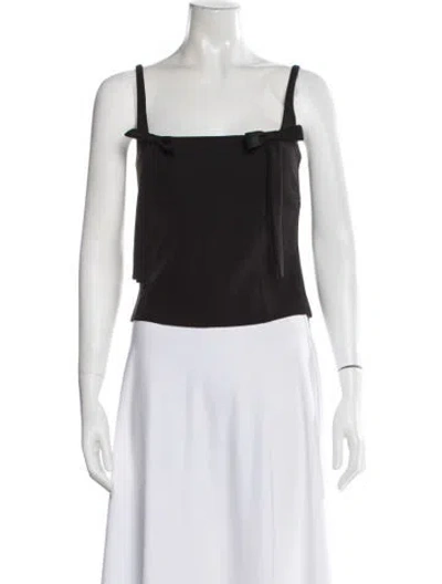 Pre-owned Sandy Liang Square Neckline Sleeveless Top In Blue