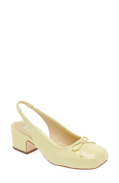 Sandy Liang Yellow Slingback 45 Heels In Butter