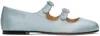 Sandy Liang Ssense Exclusive Blue Mj Double Strap Ballerina Flats In 691 Ice Blue