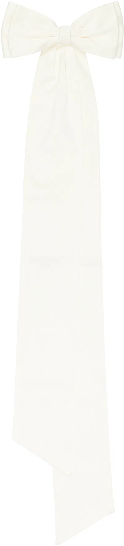 Sandy Liang Ssense Exclusive Bridal Capsule Palermo Bow Barrette In White