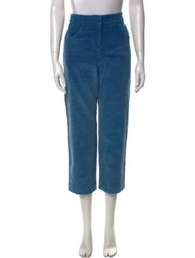 Pre-owned Sandy Liang Straight Leg Pants In Blue