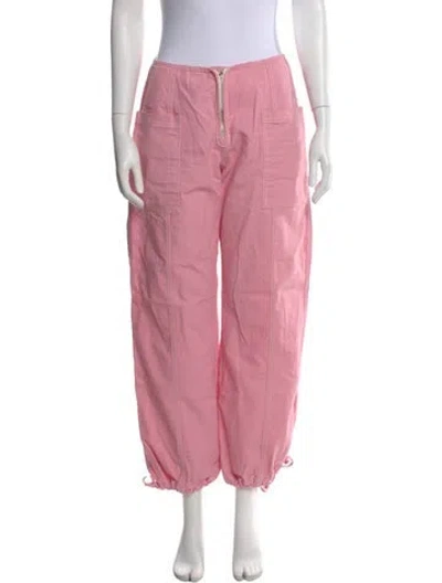 Pre-owned Sandy Liang Straight Leg Pants In Pink