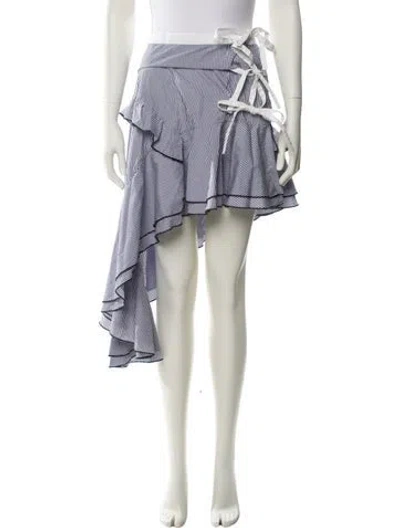 Pre-owned Sandy Liang Striped Midi Length Skirt In Multi