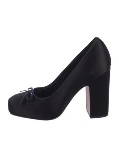 Pre-owned Sandy Liang Suede Pumps In Black