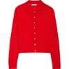 Sandy Liang Summers Merino Wool Cardigan In Red