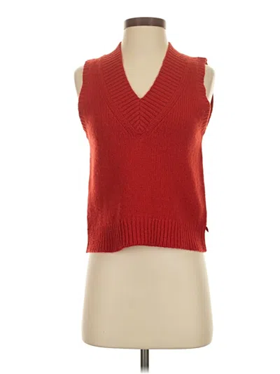 Pre-owned Sandy Liang Sweater Vest In Red