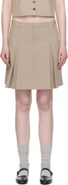 Sandy Liang Taupe Jeannie Miniskirt