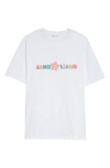 Sandy Liang Womens White Toy Graphic-print Cotton T-shirt In Multi