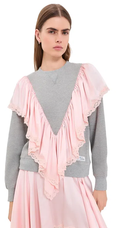 Sandy Liang Tumble Sweatshirt Grey