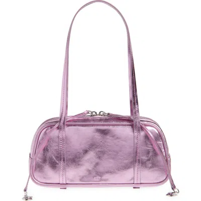 Sandy Liang Twin Metallic Leather Shoulder Bag In Metallic Pink