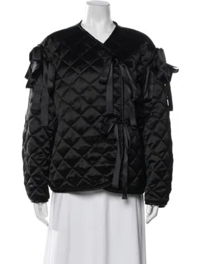 Pre-owned Sandy Liang Utility Jacket In Black