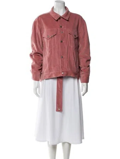 Pre-owned Sandy Liang Utility Jacket In Pink