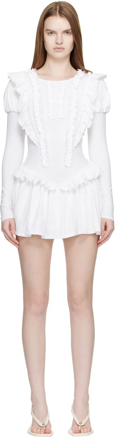 Sandy Liang White Acorn Minidress