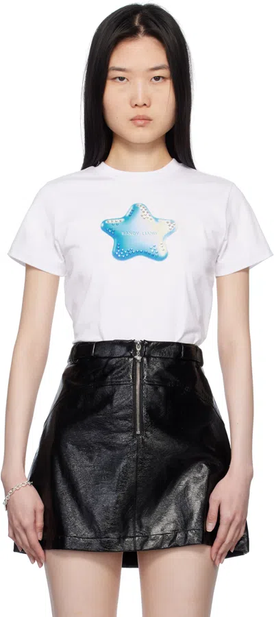 Sandy Liang White Ame Baby T-shirt