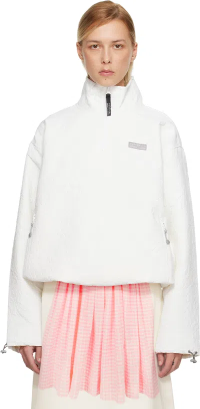 Sandy Liang White Ascher Pullover Jacket