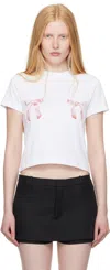 Sandy Liang Bow Ame T-shirt In White
