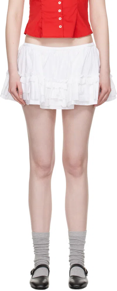 Sandy Liang White Coli Skort