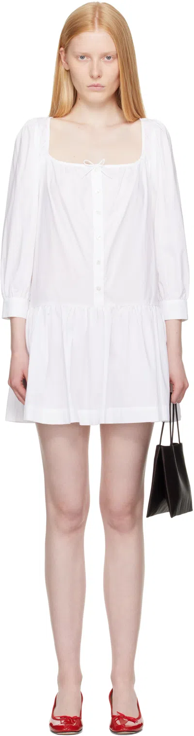 Sandy Liang White Delia Minidress