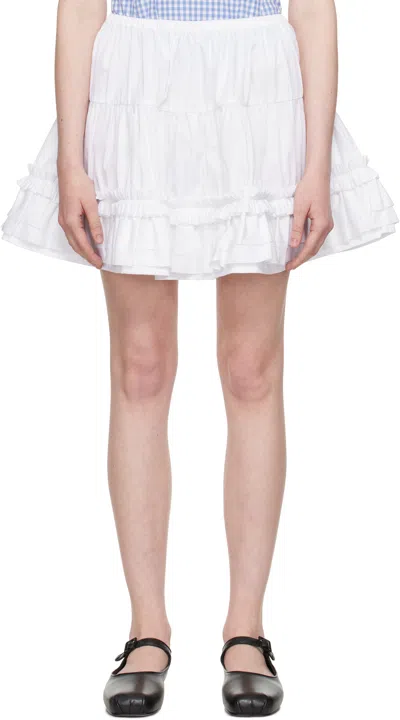 Sandy Liang White Milanese Miniskirt
