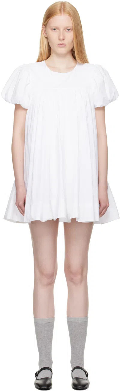 Sandy Liang White Miyo Minidress
