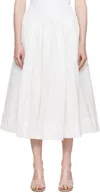 Sandy Liang White Torcello Midi Skirt