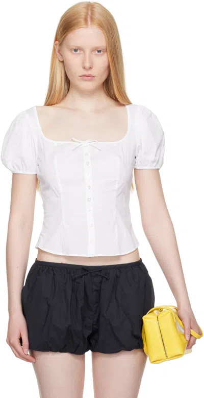 Sandy Liang White Walnut Blouse