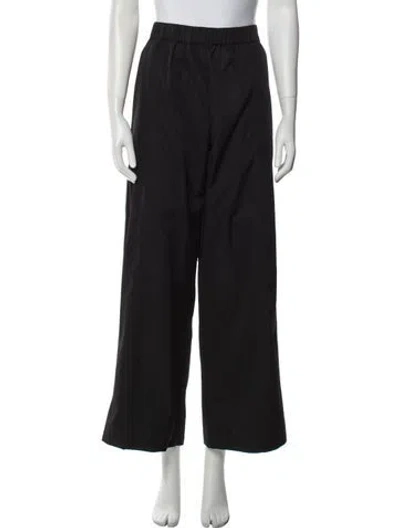 Pre-owned Sandy Liang Wide Leg Pants In Black