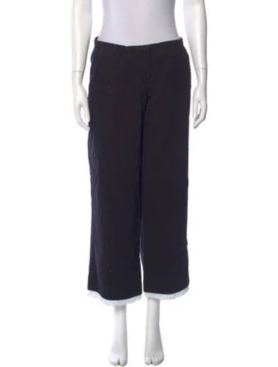 Pre-owned Sandy Liang Wide Leg Pants In Black