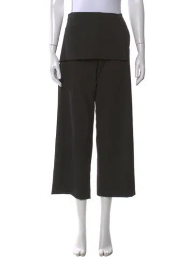 Pre-owned Sandy Liang Wide Leg Pants In Black