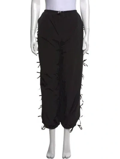 Pre-owned Sandy Liang Wide Leg Pants In Black