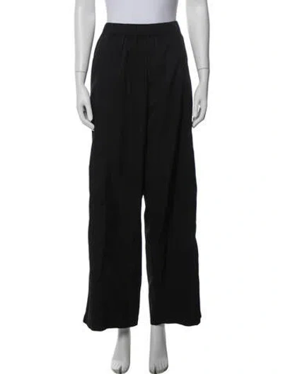 Pre-owned Sandy Liang Wide Leg Pants In Black