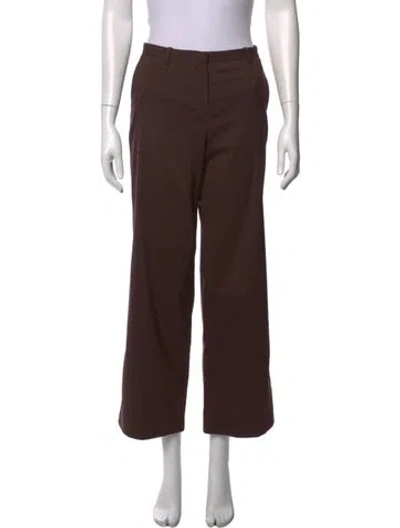 Pre-owned Sandy Liang Wide Leg Pants In Brown