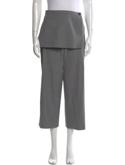Pre-owned Sandy Liang Wide Leg Pants In Gray