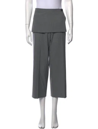 Pre-owned Sandy Liang Wide Leg Pants In Gray